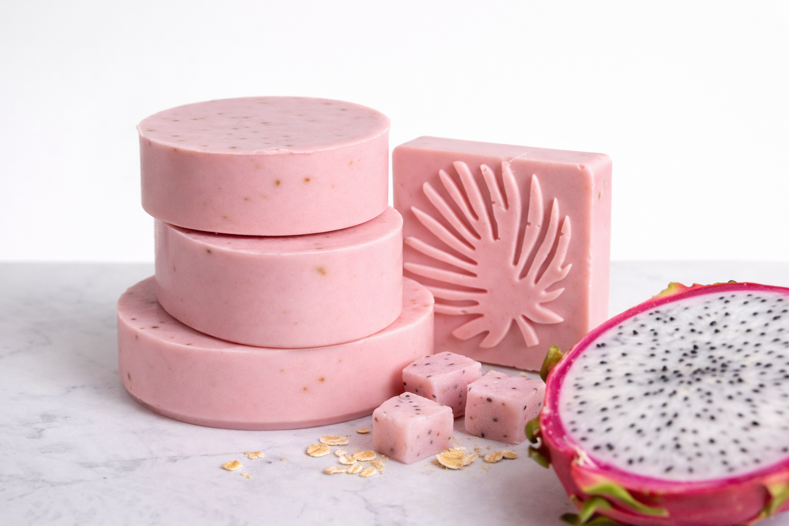PINKY , Goat milk , Dragon Fruit , and Papaya Enzyme Soap