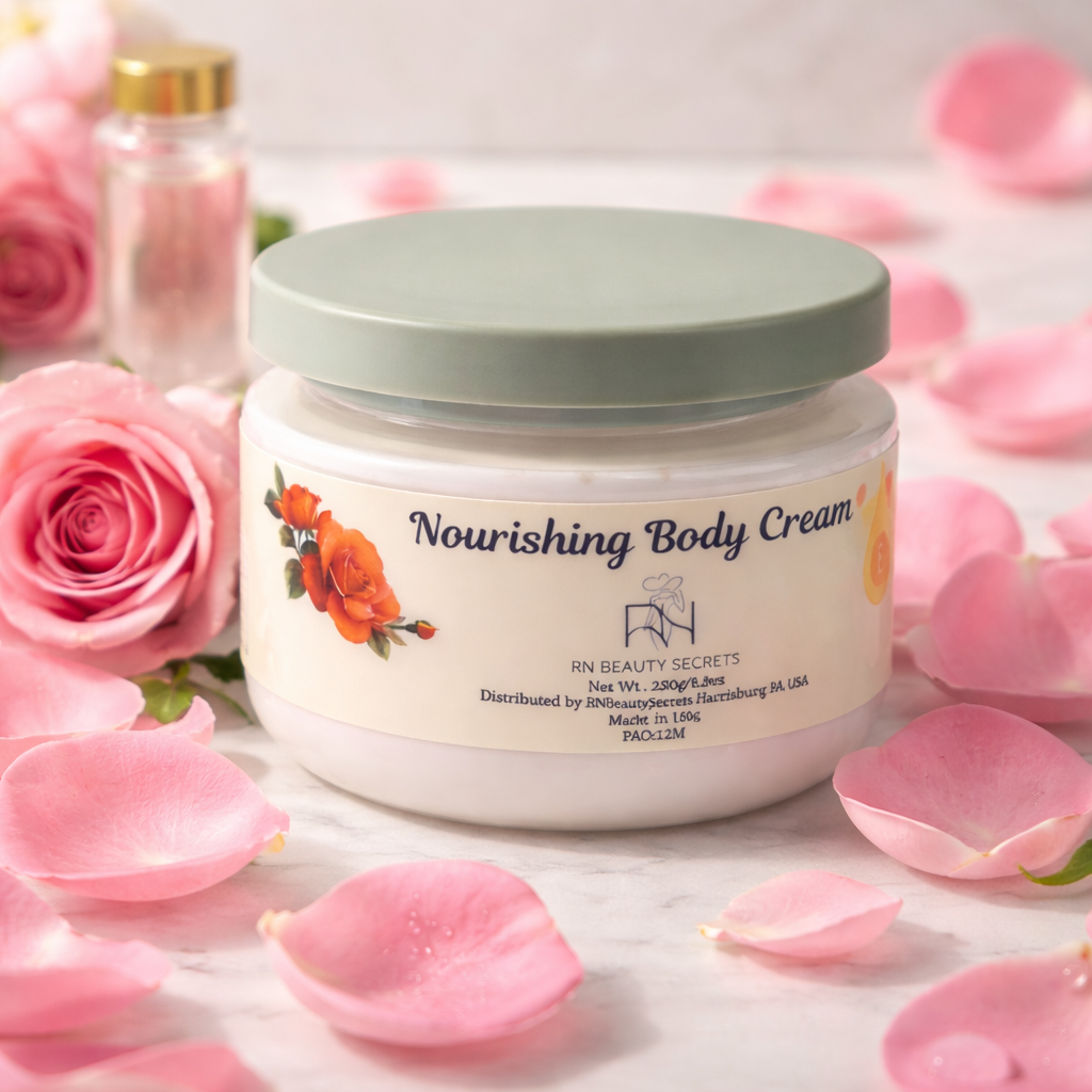 ROMANCE , Nourishing Body Cream with Rose Water & Vitamin E