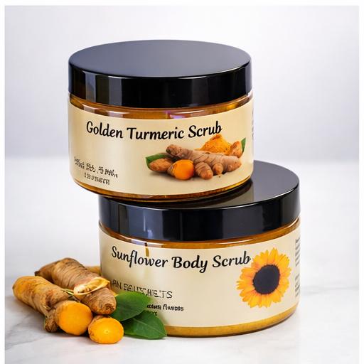 Malika, Golden Turmeric Glow Body Scrub
